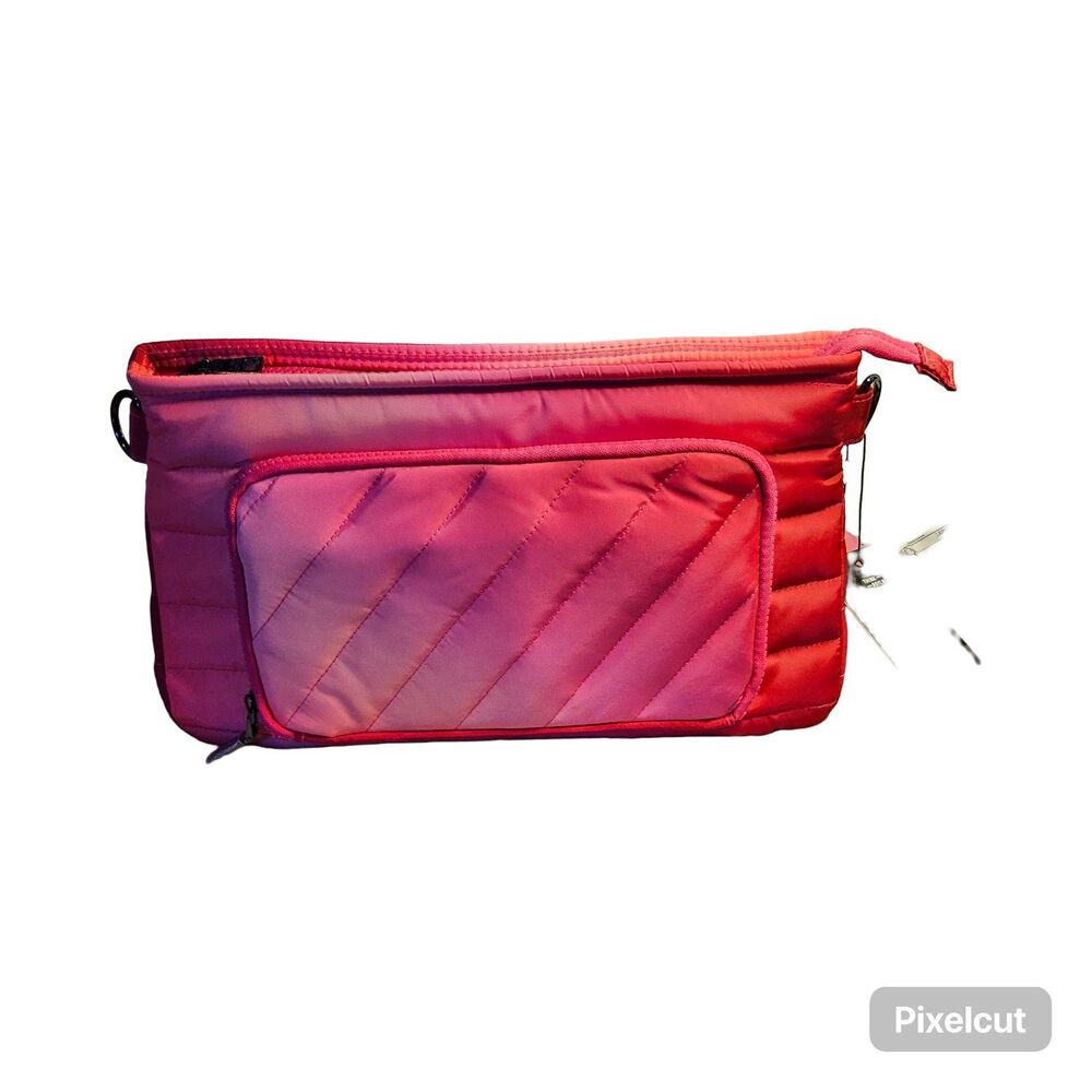 Think Royln Bank Street XL Crossbody w/ Pouch Bundle Fuchsia Ombre NWT - Picture 2 of 11